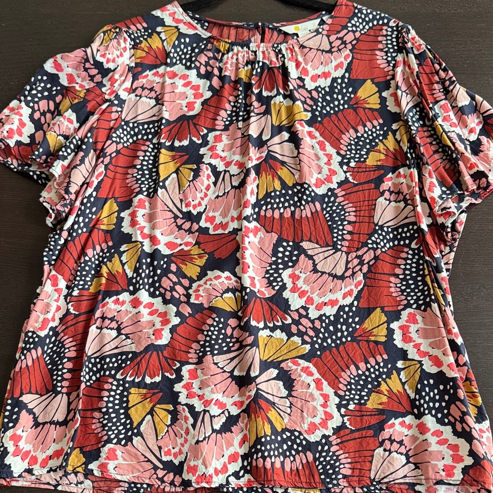 Boden Vibrant Floral Print Blouse